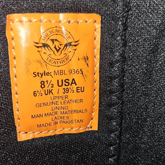 Milwaukee Leather Women's Lace-Up Motorcycle Boots - Picture 9 of 13